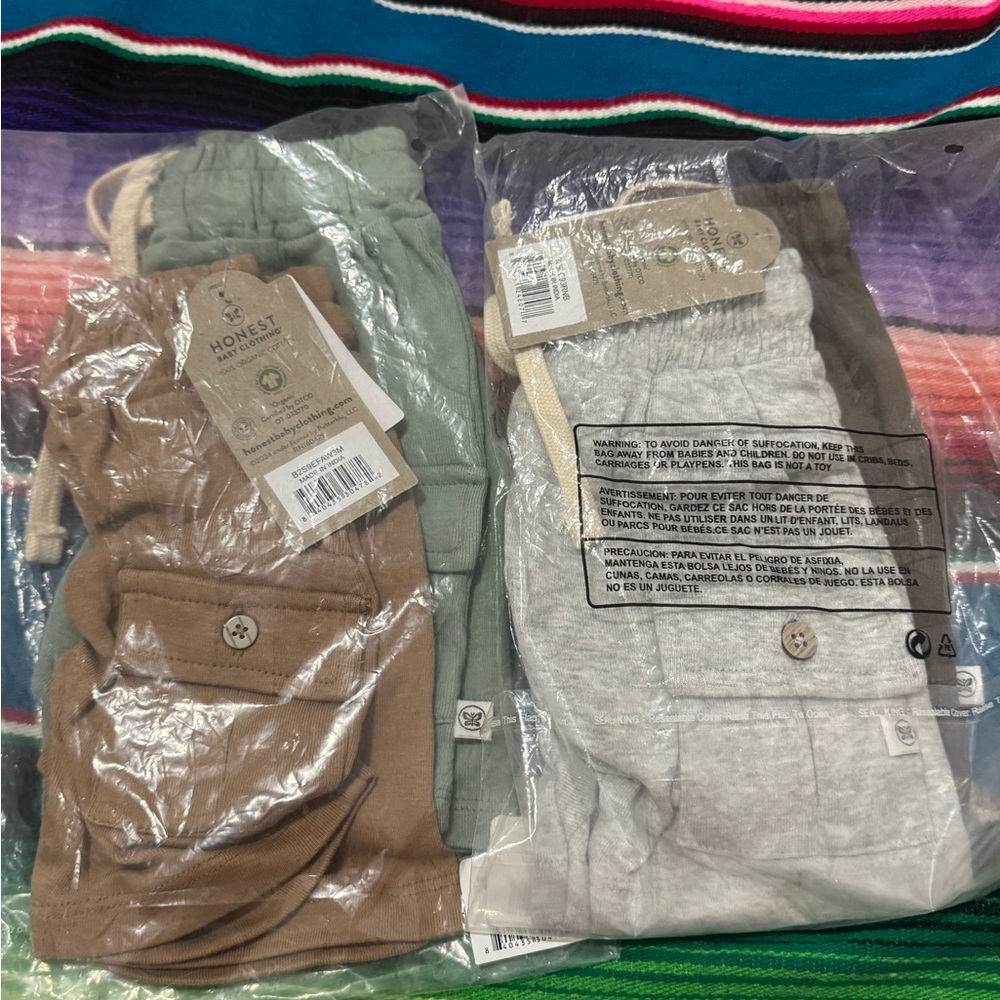 NWT The Honest Company Kids Cargo Shorts